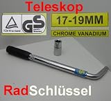 Produkt-Bild: Radmutternschl&uuml;ssel, Teleskop Radschrauben Schl&uuml;ssel, Radschl&uuml;ssel 17-19mm Nuss, T&Uuml;V/GS, BE-41193