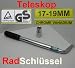 Produkt-Bild: Radmutternschl&uuml;ssel, Teleskop Radschrauben Schl&uuml;ssel, Radschl&uuml;ssel 17-19mm Nuss, T&Uuml;V/GS, BE-41193