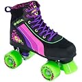 SFR Rio Roller Skull Quad Roller Skates - Black/Pink/green