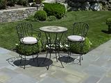 3 Pc. Round Bistro Set w Swivel Stools - Notre Dame Collection