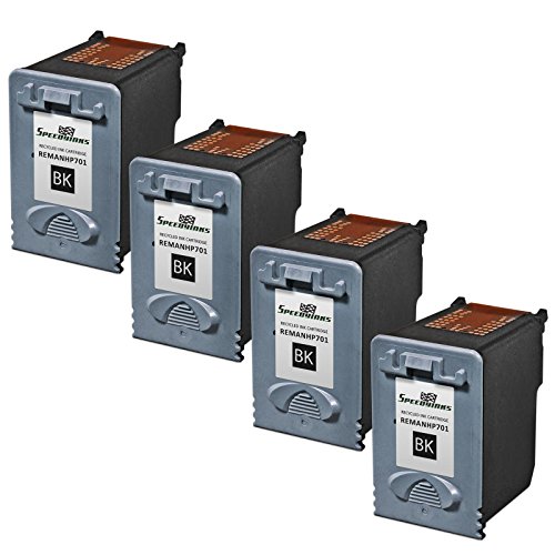 Speedy Inks - 4 Pack Remanufactured Replacement Ink Cartridge for Hewlett Packard CC635A (HP 701) for use in HP FAX 640, FAX 650, FAX 2140