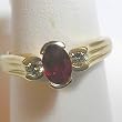14K Two-Tone Gold Ruby and Diamond Ring