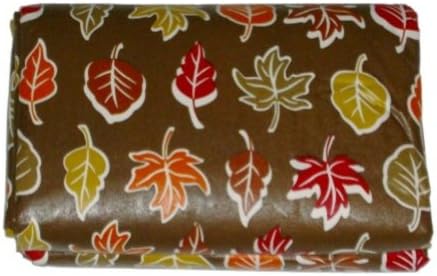 Leaves Vinyl Tablecloth Colorful Leaf Autumn Harvest Table Cloth 60x102 Ob