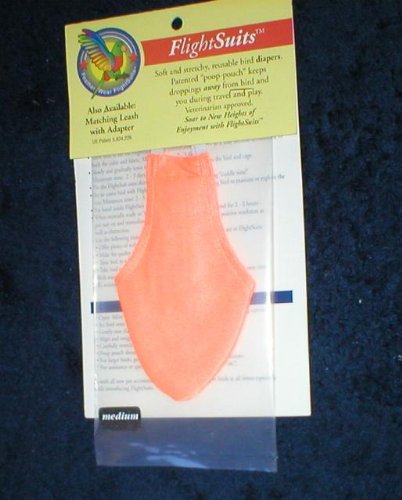 Junior Small Orange Avian Fashions Bird Flightsuit (Bird Diaper) w/Liners