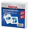Hama 62672 100 Pochettes simples en papier CD / DVD blanc
