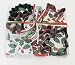 R & M Christmas Holly 7 Piece Color Cookie Cutter Set