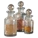 Two's Company Pretty Potions Set of 3 Hand Etched Glass Perfume Bottles
