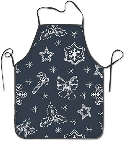 Christmas Mistletoe and Bell Kitchen Overlock Apron