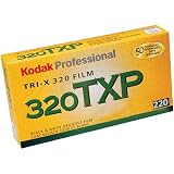Tri-X Pan BandW Negative Film, ISO 320, 220 Rollfilm, Pack of 5