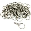 50 Key Chain Craft Wallet Nickel Plated Findings 28mm New