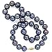 14K Yellow Gold 6.5-7mm Dyed-black Freshwater Cultured High Luster Pearl Necklace, 18