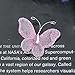 50pcs Wired Mesh Stocking Glitter Butterflies - Pink