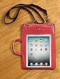 IPad Pad Pocket Messenger Bag Magenta Croc