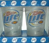 Miller Lite Beer Drinking Glasses Set of Two