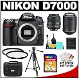 Nikon D7000 Digital SLR Camera Body with 18-55mm VR & 55-200mm VR DX AF-S Z ....