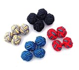 Silk Knot Cufflinks - Yellow/Red/Blue/Black