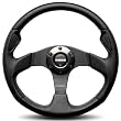 Momo JET35BK0B Jet Black 350 mm Leather Steering Wheel