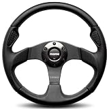 Momo JET35BK0B Jet Black 350 mm Leather Steering Wheel