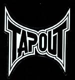 Tapout Decal Logo Sticker in White - 5.5" x 6"