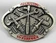 Mechanic Guaranteed to Perform (Occupation) Enamel Pewter Buckle