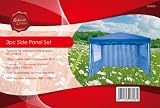 Bosmere 2.5M x 2.5M 3 Piece Blue Side Panel Set for Pop Up Gazebo