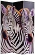 On Sale Nature Printed Image Room Dividers - 6ft. Zebra & Elephant Photo Print Folding Floor Privacy Screen