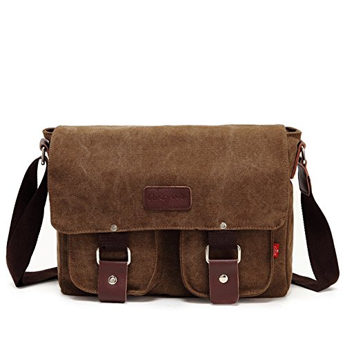 Sechunk Small Retro Cotton Canvas Messenger Bag