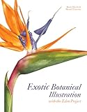 Exotic botanical illustration with the Eden Project