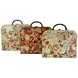 Bon Voyage Paris Red Roses Set of 3 Nested Cases