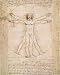Art Print by Leonardo Da Vinci, Schema delle Proporzioni, 16 in X 20 in. Ships same day.