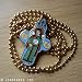 ST.MICHAEL ARCHANGEL JESUS CROSS ORTHODOX GOLD ENAMLED PENDANT CHAIN NECKLACE