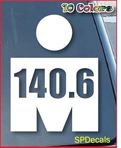 Amazon.com: Ironman Triathlon Logo 140.6 Car Window Vinyl Decal Sticker 7" Tall (Color: White