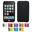 BLACK Apple iPod Touch 3 3G 3rd Generation 16GB 32GB 64GB CANDY Silicone Case Skin Cover+ Free Screen Protector (Many Colors Available)