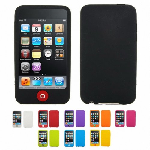 BLACK Apple iPod Touch 3 3G 3rd Generation 16GB 32GB 64GB CANDY Silicone Case Skin Cover