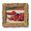 Fraises - Gold Frame Magnet with pop-out easel (2-3/4" x 2-1/2")