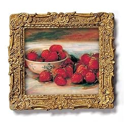 Fraises - Gold Frame Magnet with pop-out easel (2-3/4" x 2-1/2")