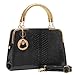 MG Collection MATANA Crocodile Trendy High Gloss Doctor Style Tote Purse Bag