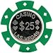 Casino Las Vegas 12 gram Coin Inlay Poker Chips - Model 10-1100