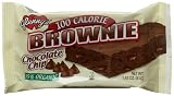 Glenny's 100 Calorie Brownie, Chocolate Chip, 75% Organic, 1.45-Ounce Bags (Pack of 12)