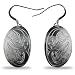 Sterling Silver Raven Oval Earrings Native Northwest Coast picture