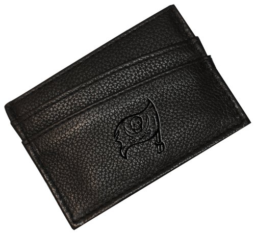 NFL Tampa Bay Bucs Debossed Black Leather Money Clip