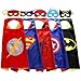 ReachMe Superhero Dress Up Costumes Cape Mask Set Halloween Costume Party Cloak