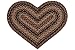 IHF Home Decor Braided Heart Shape Area Rug 20 Inch X 30 Inch New Blackberry Design Jute Fabric