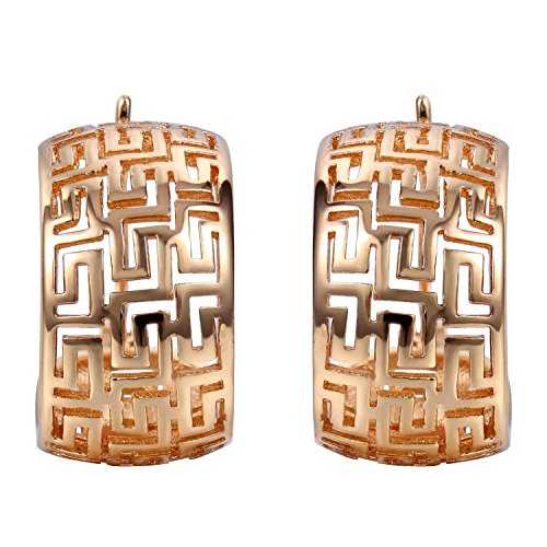 Snowman Lee Female Fashion Gold Hollowed Out Labyrinth Hoop Earrings