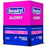 Benadryl Allergy Ultratab Packet Dispensers 60 Count, 2 Tablets