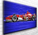 Michael Schumacher Pop Art Un-Framed (30in x 20in) 01 Canvas Art Poster Print Stunning Quality oneblankwall.co.uk