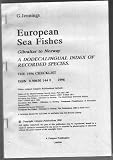 European sea fishes : Gibraltar to Norway : a dodecalingual index of recorded species : the 1996 checklist