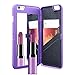 iPhone 6S Plus Wallet Mirror Case for Girl -Tstar (TM) Creative Mirror Design with 3 Card Holder Slot Protective Hard Case for Apple iPhone 6 Plus & iPhone 6S Plus -5.5 Inch (Purple)