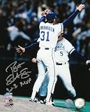 Bret Saberhagen Kansas City Royals - WS Celebration - Autographed 8x10 Photograph with WS MVP Inscription