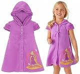Disney Store Tangled Princess Rapunzel Hooded Swimsuit Cover Up Hoodie Dress Size XXS 2/3 2T/3T